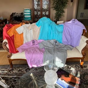 9 Stafford Short Sleeved Shirts (Mild stains so Great bulk price!)